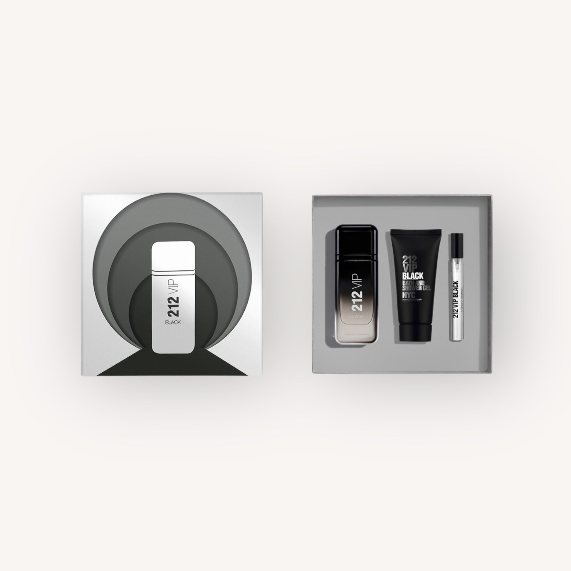 Carolina Herrera 212 VIP Black Eau de Parfum Gift Set - 100ml EDP, 100ml Shower Gel & 10ml Travel Spray