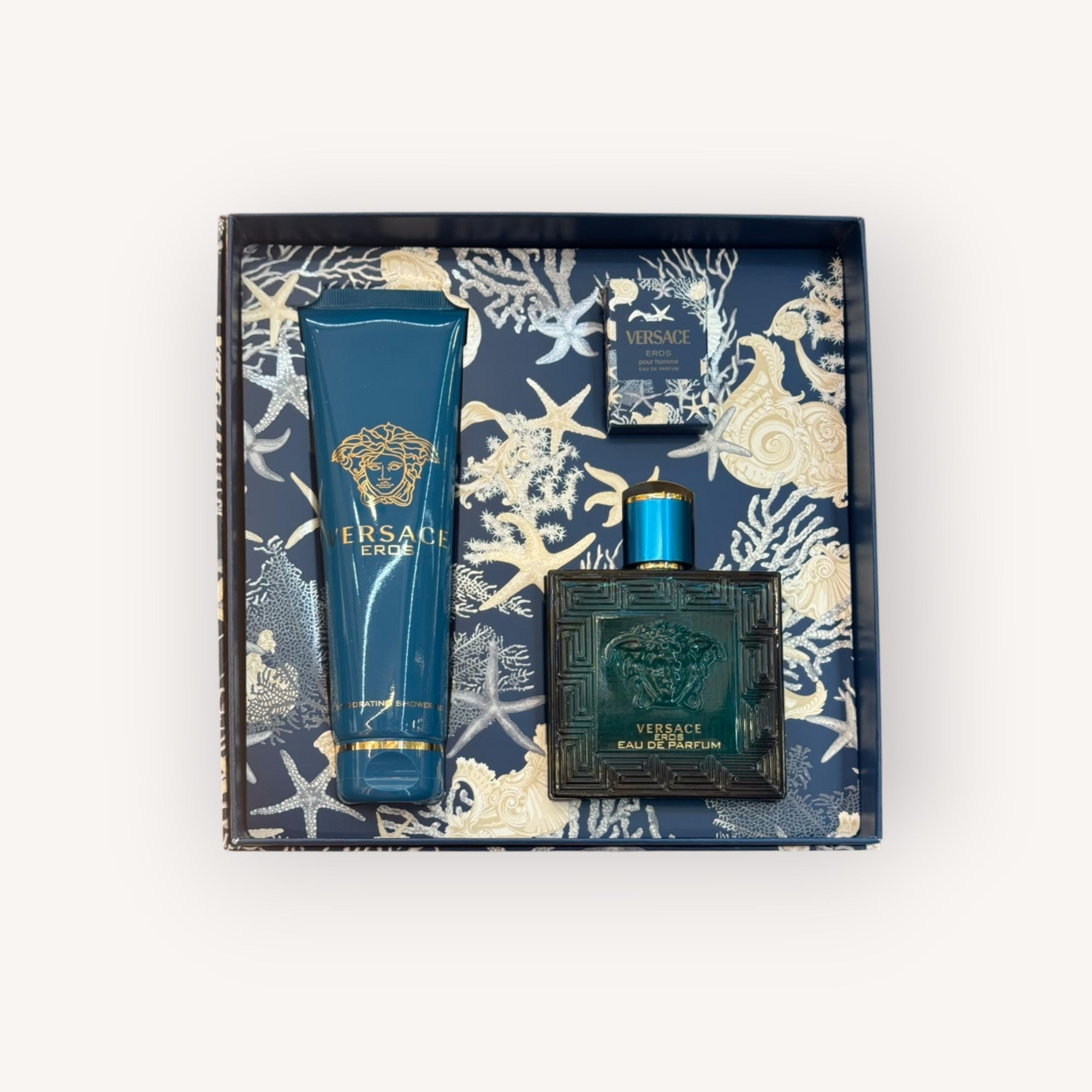 Versace Eros EDP Gift Set (100ml + Shower Gel + 5ml Travel Size)